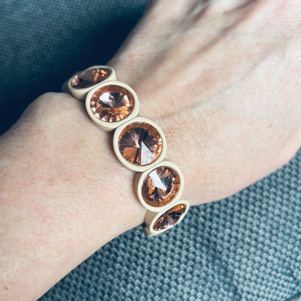 Rosy Pink Plunder rhinestone Bracelet